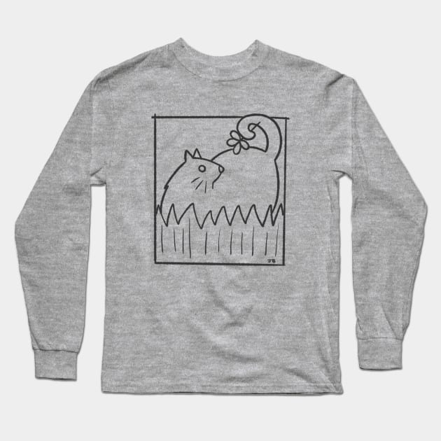 Badly Drawn Lucky cat Long Sleeve T-Shirt by Sketchy